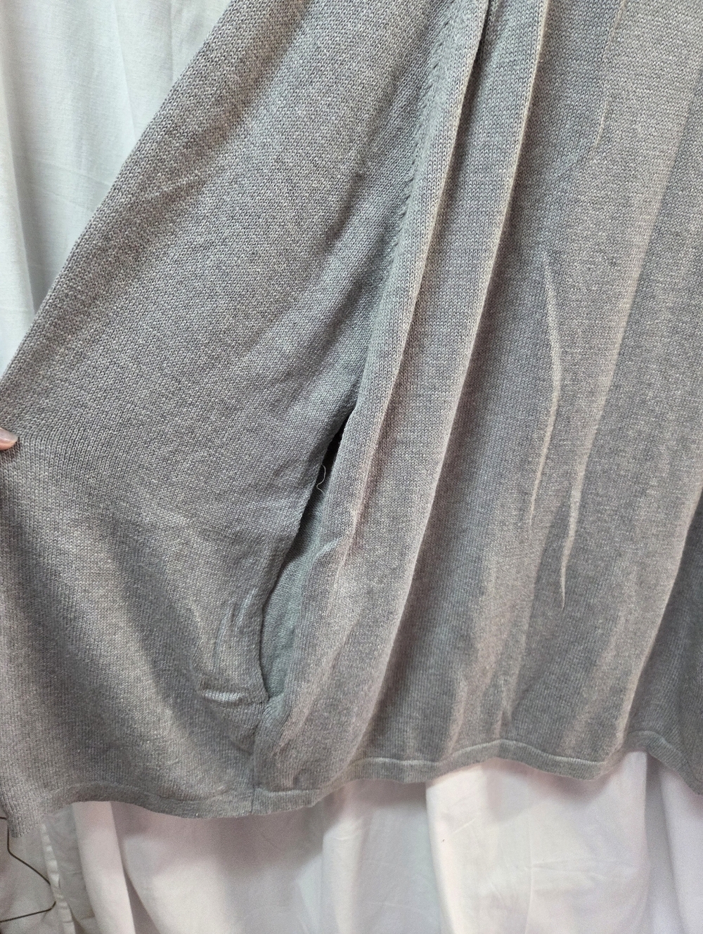 IMAN Gray Ribbed Crewneck Sweater - Picture 2 of 5